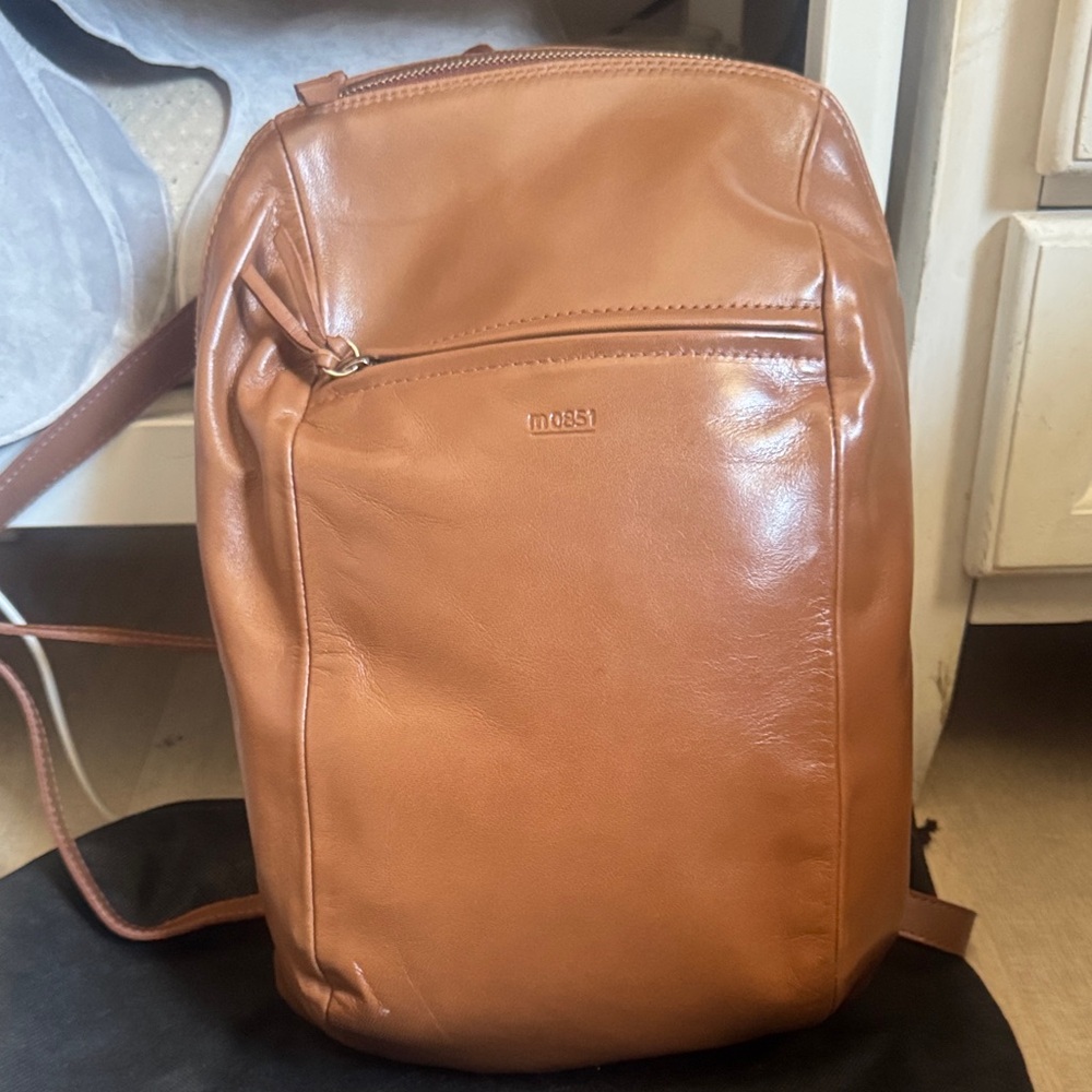 Women's Brown Leather Backpack